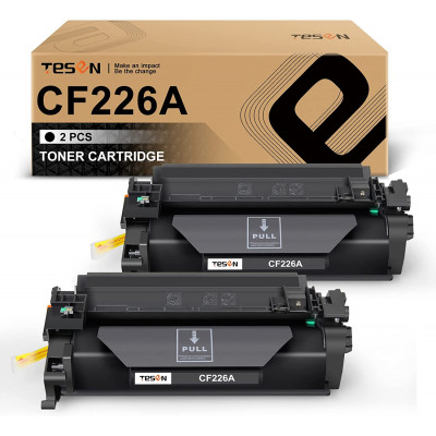 TESEN Compatible CF226A 26A Toner Cartridge Replacement for HP 26A CF226A 2 Pack